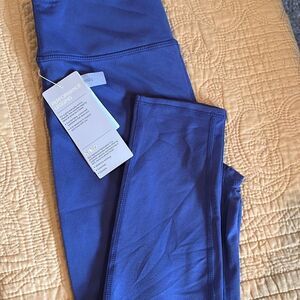 Zella Kids Blue Marlin Waist Pocket Leggings Large